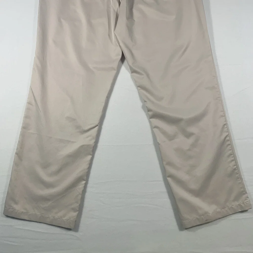 Adidas ClimaLite Golf Pants Men's 35 x 32 Beige Flat Front Regular Straight‎ Leg